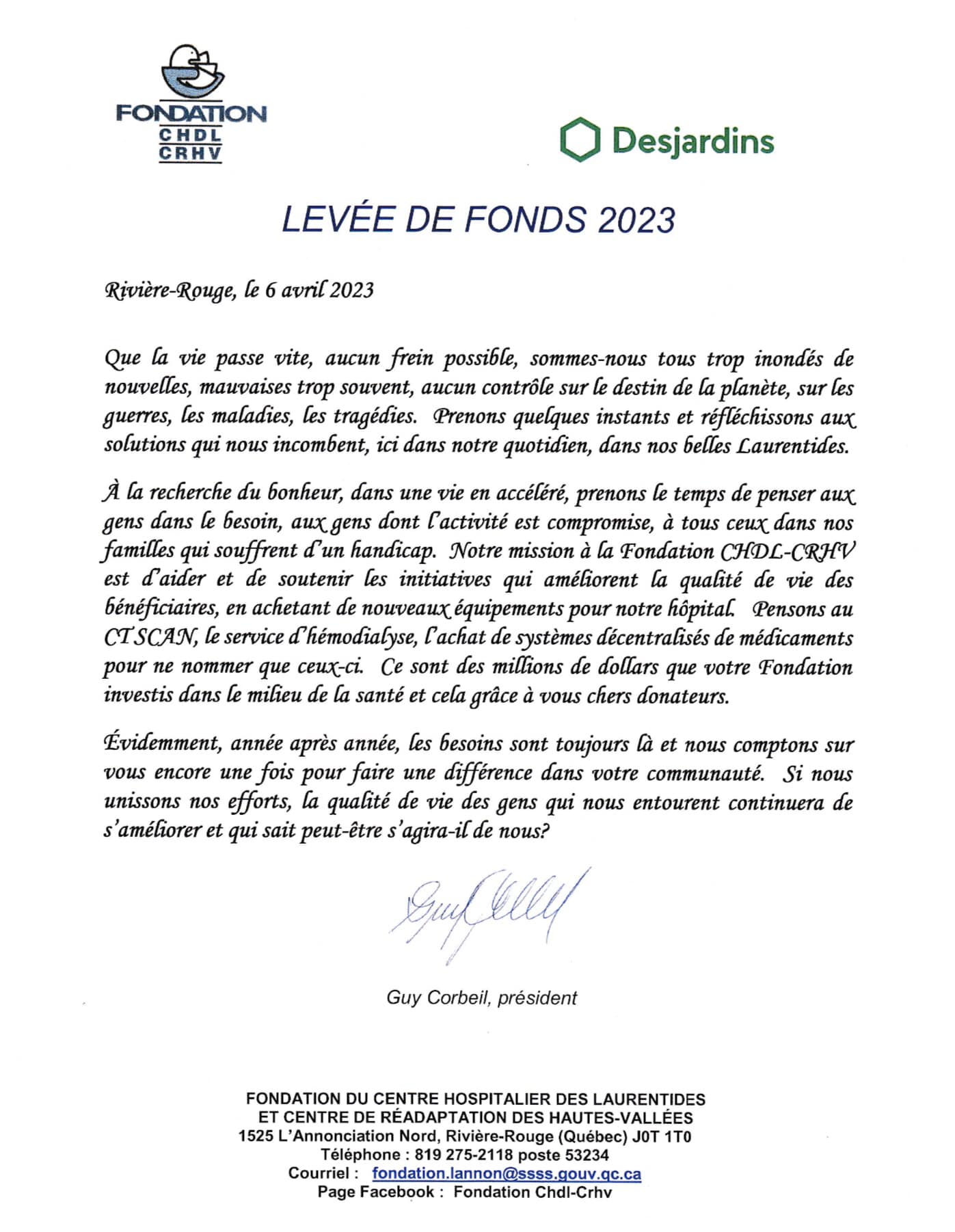 Levée de fonds 2023