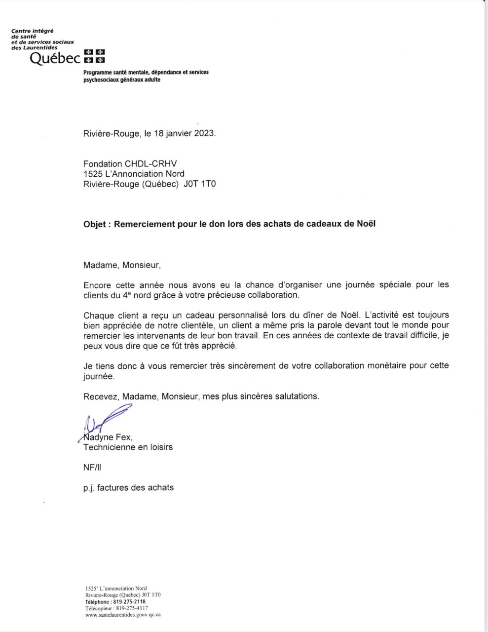 Lettre CISSSL 2023 01 18